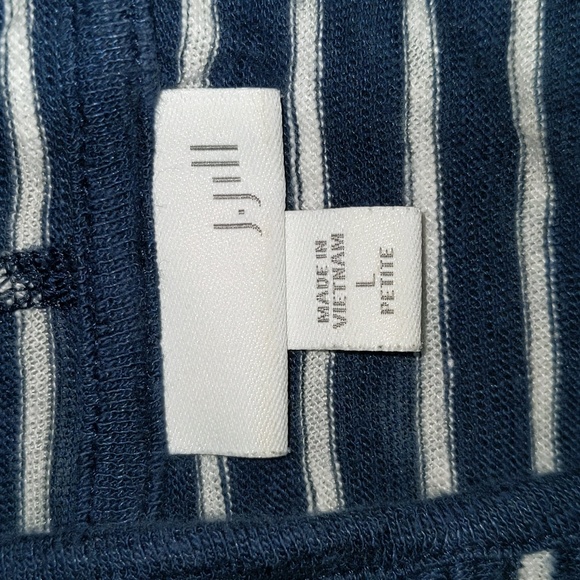JJill Women's Size L Petite Linen Cotton Blend Nautical Theme Popover Top - Picture 8 of 13